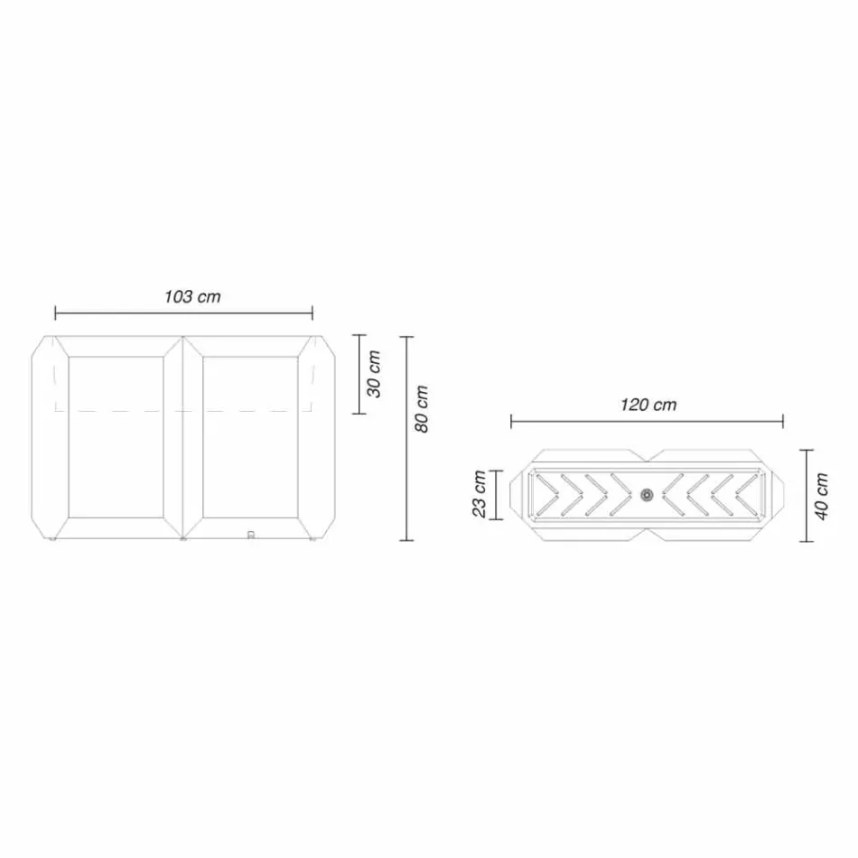 Vase lumineux en plastique pour extérieur ou intérieur, 3 dimensions - Gem by Myyour Viadurini