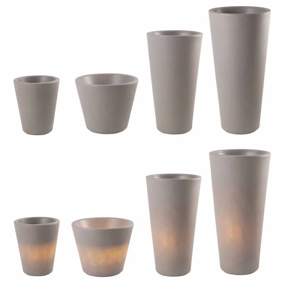 Vase lumineux pour extérieurs et intérieurs, design coloré en 3 dimensions - Vasostar Viadurini