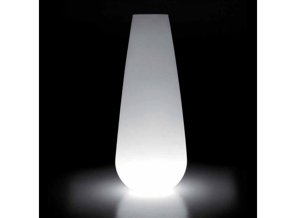 Vase lumineux pour design extérieur en polyéthylène fabriqué en Italie - Menea Viadurini