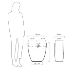 Vase de jardin coloré moderne en polyéthylène fabriqué en Italie - Flowes Viadurini