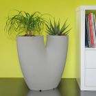 Vase de jardin coloré moderne en polyéthylène fabriqué en Italie - Flowes Viadurini