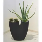 Vase de jardin coloré moderne en polyéthylène fabriqué en Italie - Flowes Viadurini