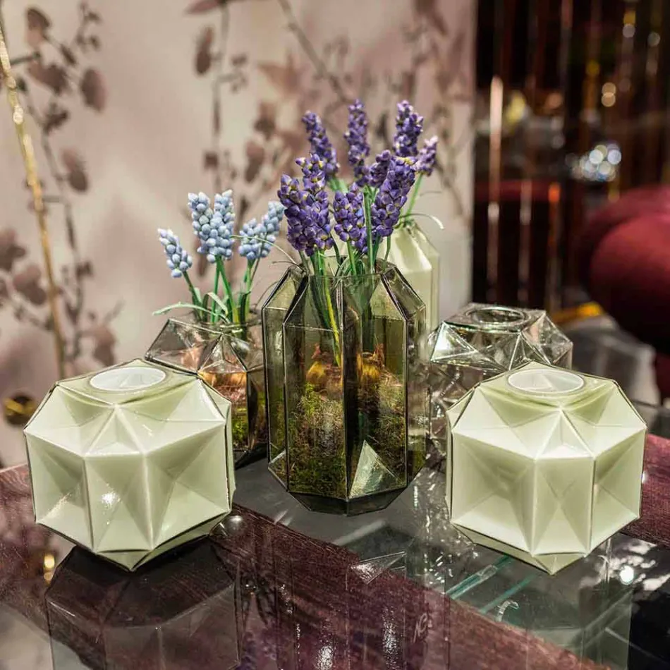 Vase d'intérieur moderne en verre fabriqué à la main en Italie - Eagle Viadurini