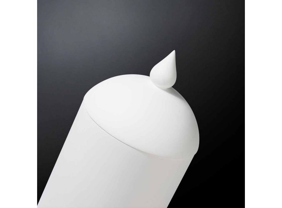 Vase Moderne Fait Main En Céramique Blanche Made in Italy - Chantal Viadurini