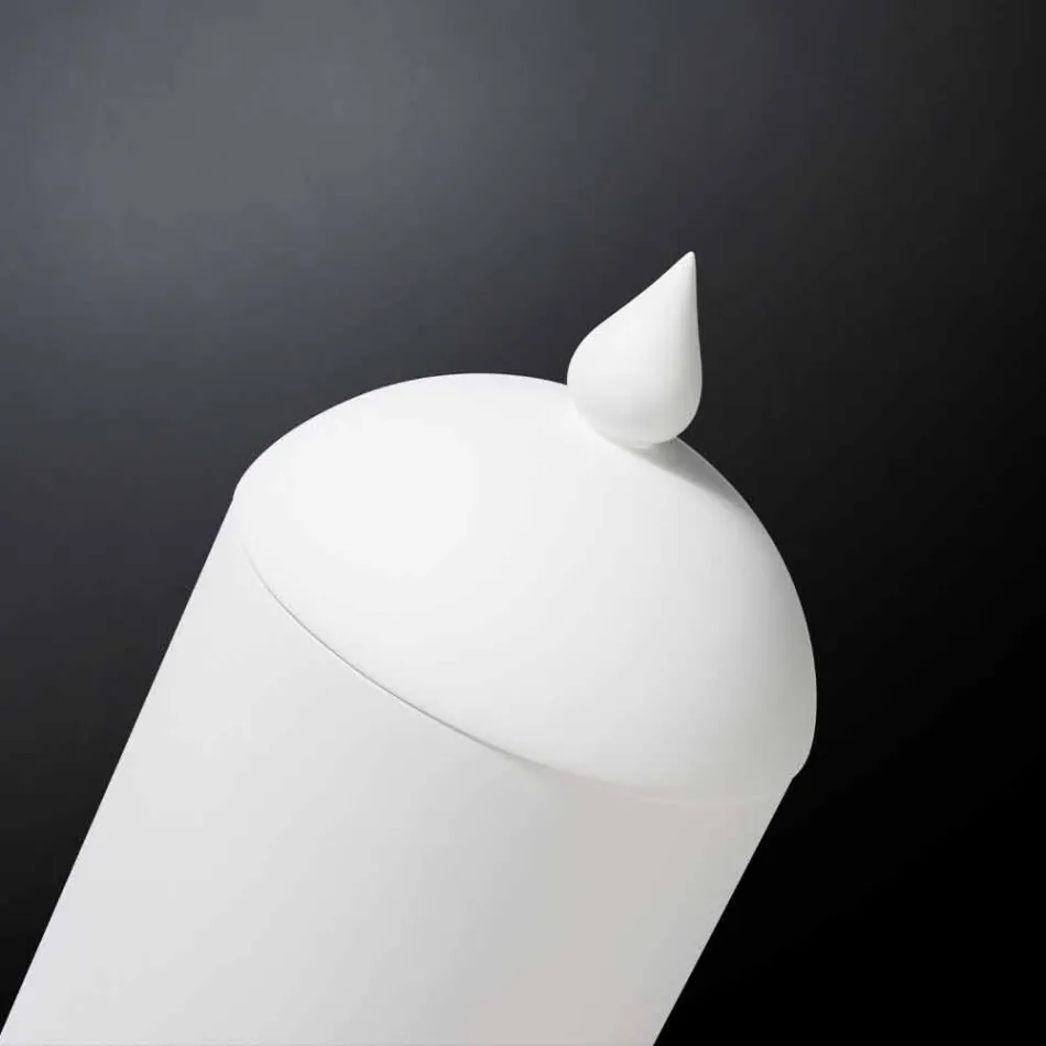 Vase Moderne Fait Main En Céramique Blanche Made in Italy - Chantal Viadurini