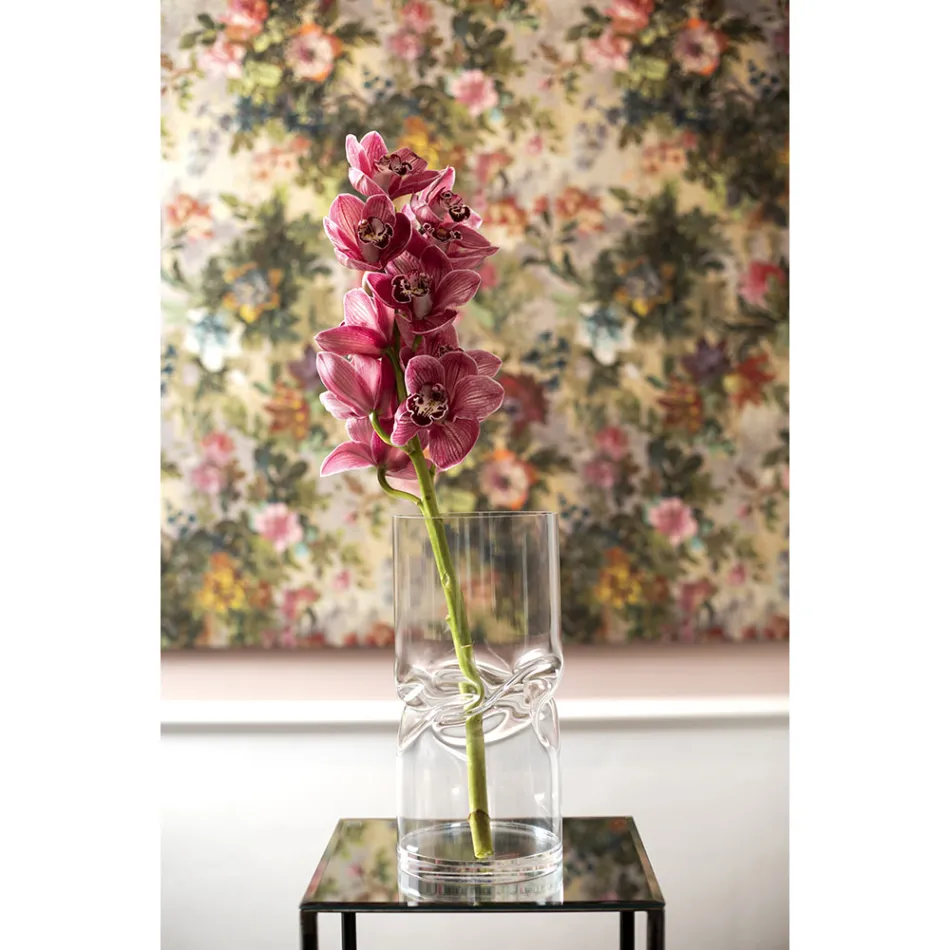 Vase en cristal acrylique torsadé moderne diverses finitions - cigarette Viadurini