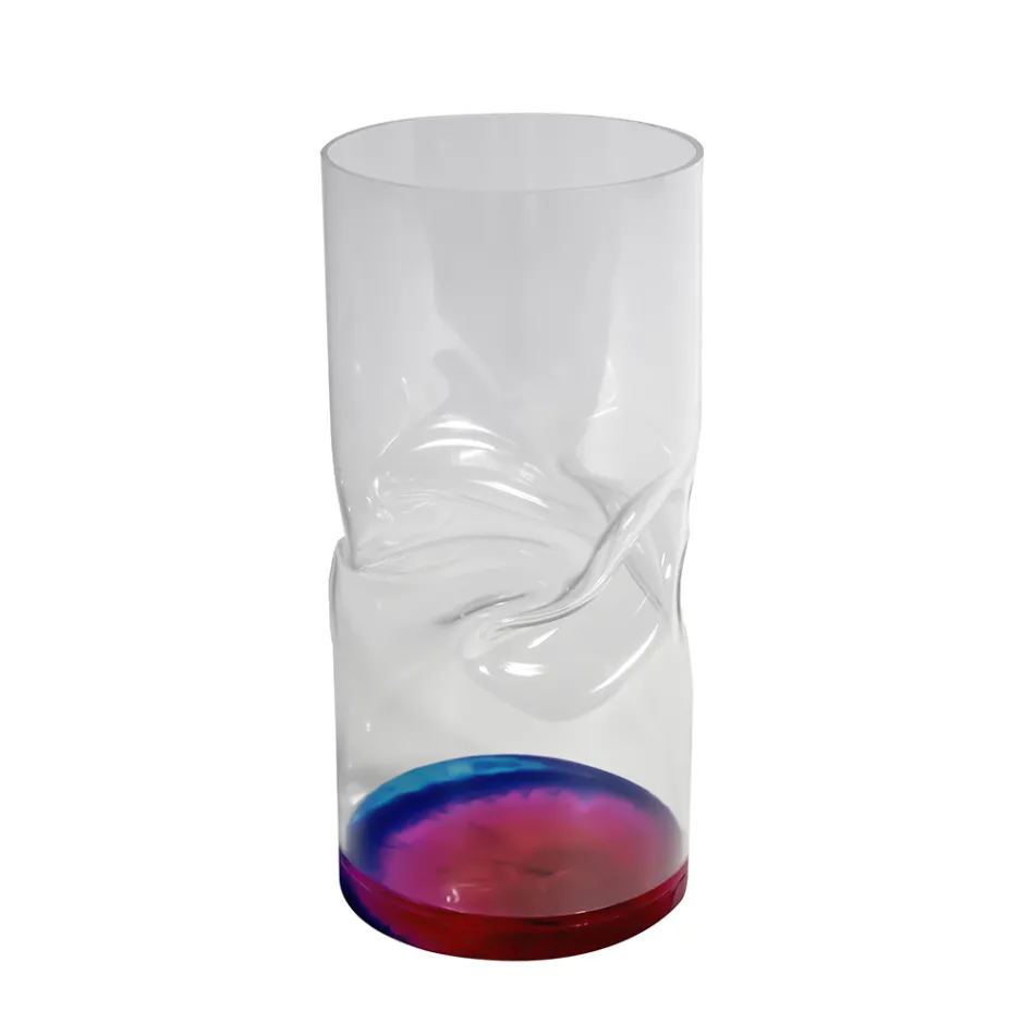 Vase en cristal acrylique torsadé moderne diverses finitions - cigarette Viadurini