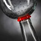 Vase Moderne en Verre de Murano Soufflé Transparent Fabriqué en Italie - Copernicus Viadurini