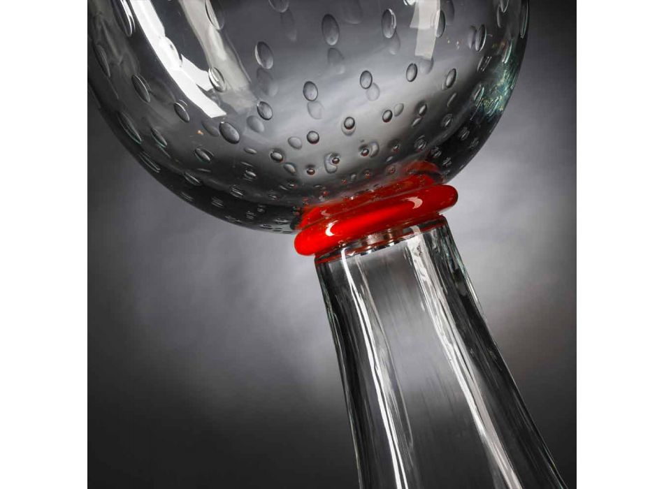 Vase Moderne en Verre de Murano Soufflé Transparent Fabriqué en Italie - Copernicus Viadurini