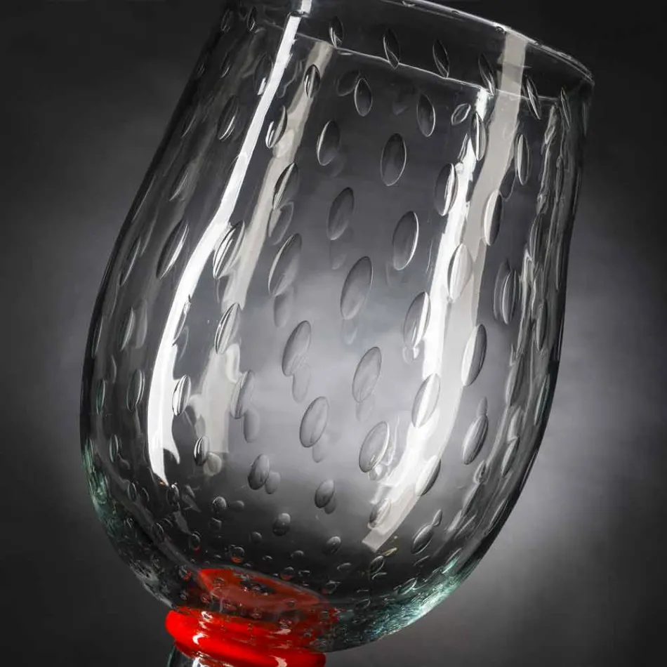 Vase Moderne en Verre de Murano Soufflé Transparent Fabriqué en Italie - Copernicus Viadurini