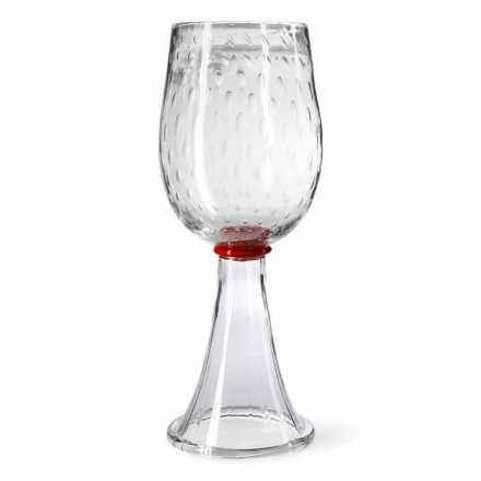 Vase Moderne en Verre de Murano Soufflé Transparent Fabriqué en Italie - Copernicus Viadurini