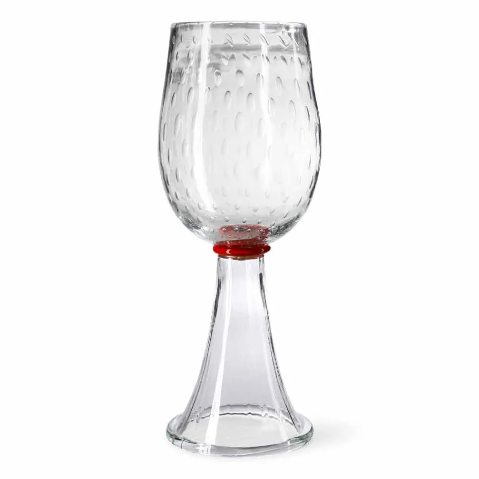 Vase Moderne en Verre de Murano Soufflé Transparent Fabriqué en Italie - Copernicus Viadurini