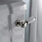 Vase Monobloc Design Classique en Céramique Blanche Fabriqué en Italie - Marwa Viadurini