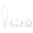 Pot ou Séparateur Coloré pour Extérieur 3 Dimensions Made in Italy - Plantes Viadurini