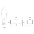 Pot ou Séparateur Coloré pour Extérieur 3 Dimensions Made in Italy - Plantes Viadurini