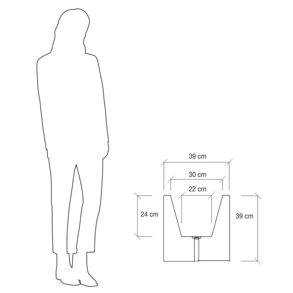 Pot ou Séparateur Coloré pour Extérieur 3 Dimensions Made in Italy - Plantes Viadurini