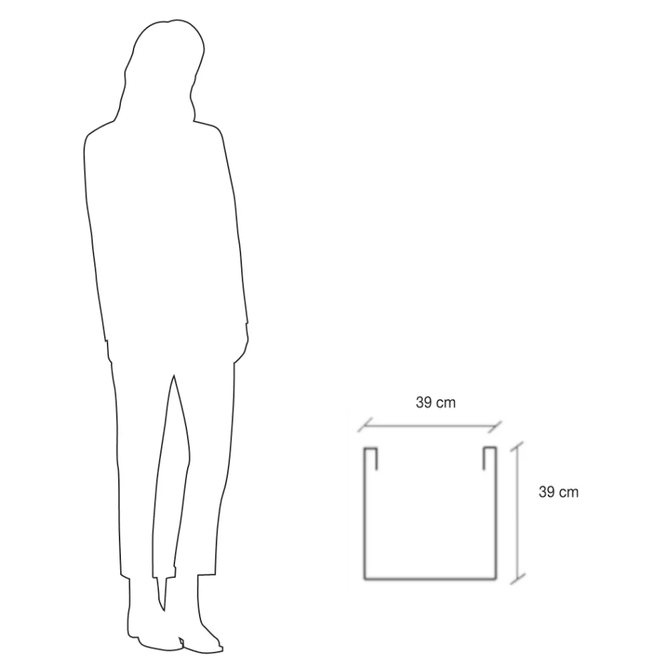 Pot ou Séparateur de Jardin Carré Trois Couleurs Made in Italy - Plantes Viadurini