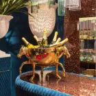 Vase ornemental d'intérieur en céramique blanche ou or 24 carats fabriqué en Italie - Jacky Viadurini