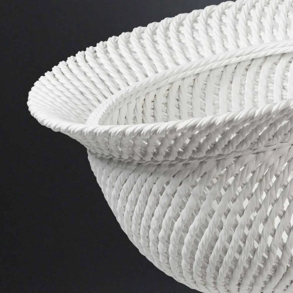 Vase ornemental d'intérieur en céramique fait à la main en Italie - Napoléon Viadurini