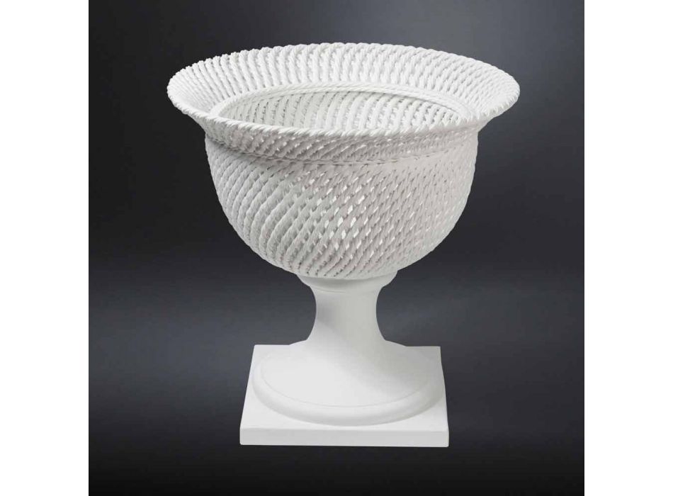 Vase ornemental d'intérieur en céramique fait à la main en Italie - Napoléon Viadurini