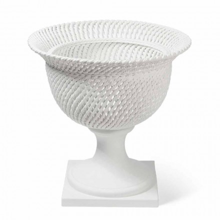 Vase ornemental d'intérieur en céramique fait à la main en Italie - Napoléon Viadurini