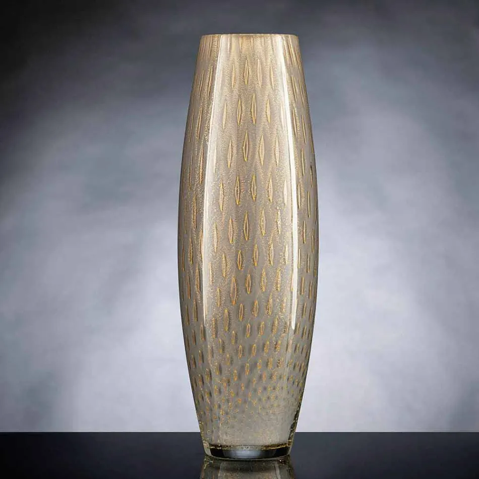 Vase ornemental en verre de Murano soufflé coloré fabriqué en Italie - Asper Viadurini