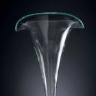 Vase ornemental en verre transparent avec sphère blanche fabriqué en Italie - Vanissa Viadurini