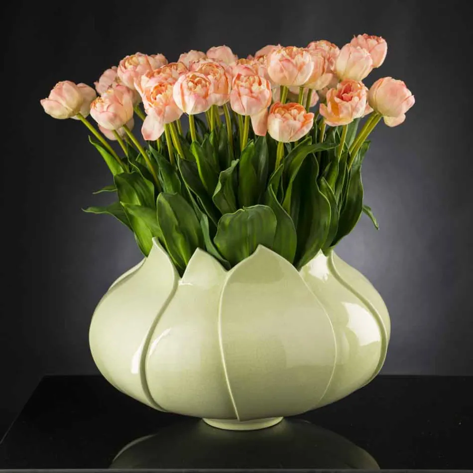 Vase Ornemental Moderne en Céramique Colorée Fabriqué à la Main en Italie - Onyx Viadurini