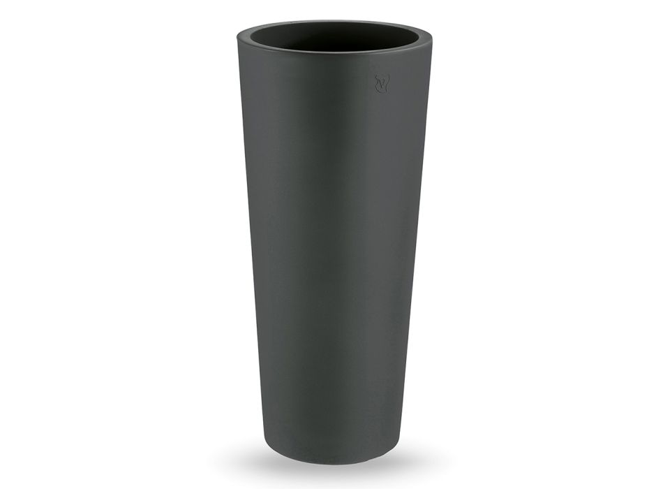 Vase d'extérieur rond en polyéthylène coloré Made in Italy - Nippon Viadurini