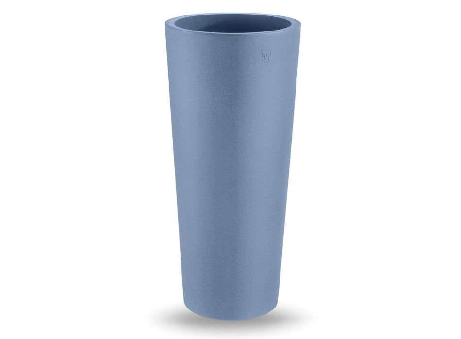 Vase d'extérieur rond en polyéthylène coloré Made in Italy - Nippon Viadurini