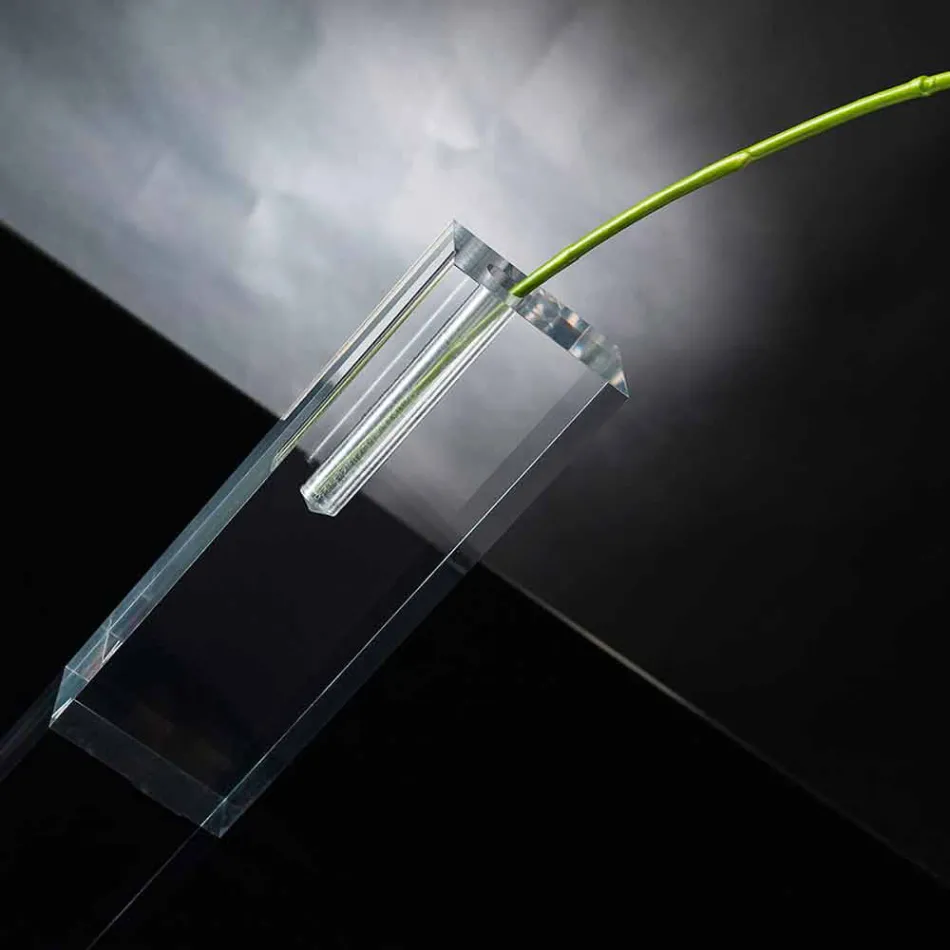 Vase à fleurs moderne en plexiglas transparent fabriqué en Italie - Unique Viadurini
