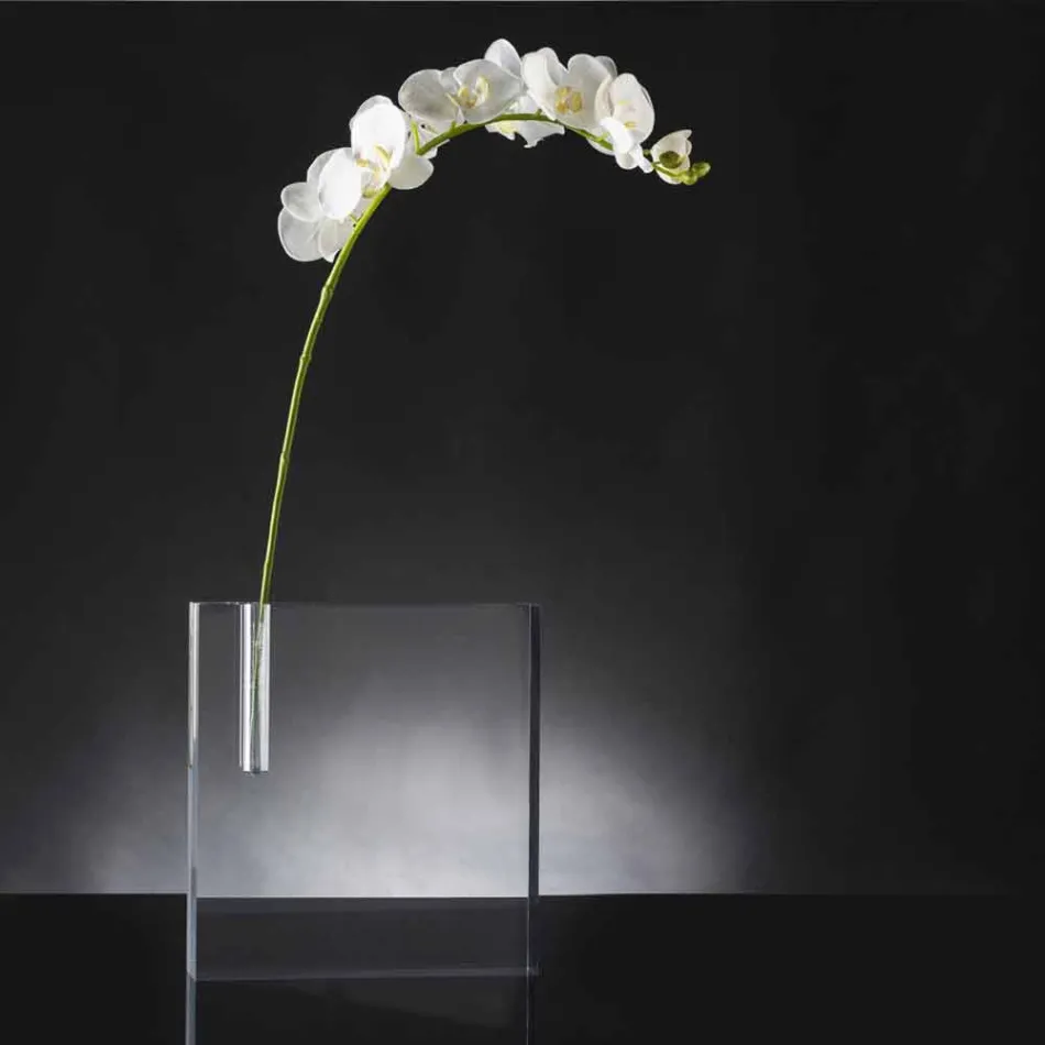 Vase à fleurs moderne en plexiglas transparent fabriqué en Italie - Unique Viadurini