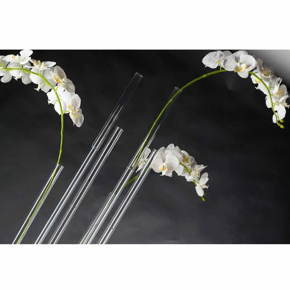 Vase d'intérieur en plexiglas transparent fabriqué en Italie - Fortunato Viadurini