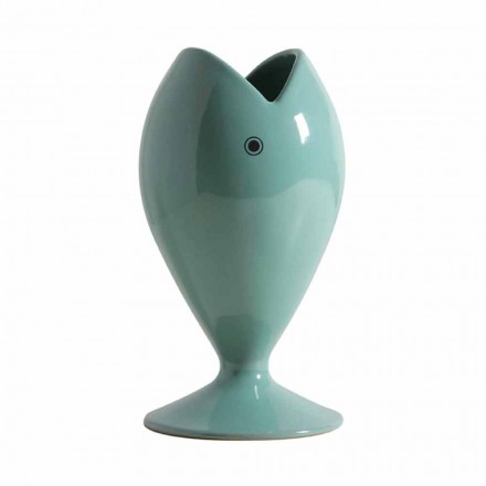 Vase à Fleurs Artisanal Moderne Fabriqué en Italie - Dorade Viadurini
