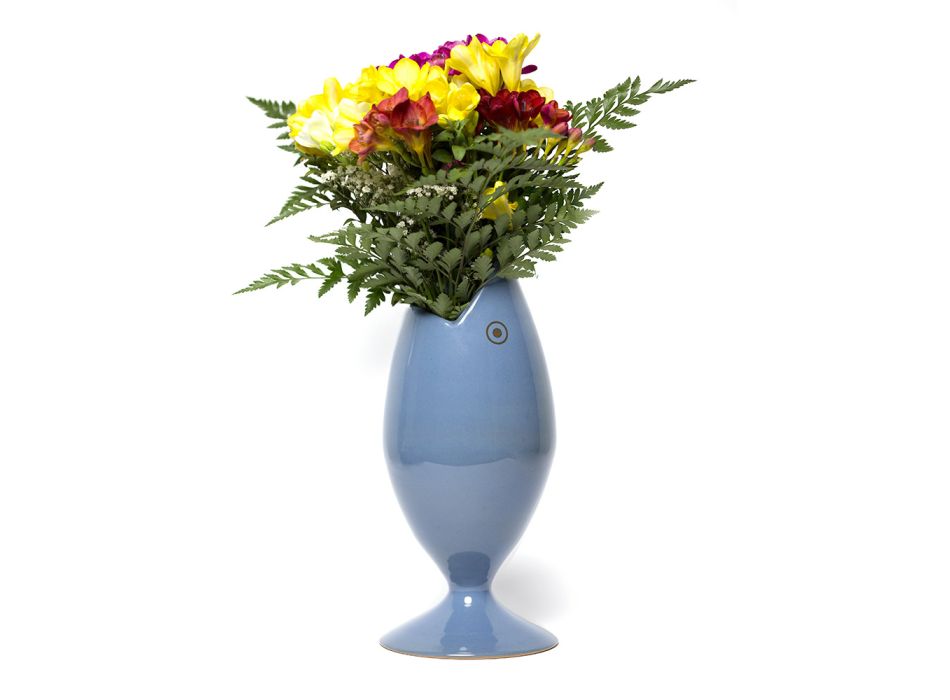 Vase à fleurs en céramique fabriqué à la main en Italie - Thon Viadurini