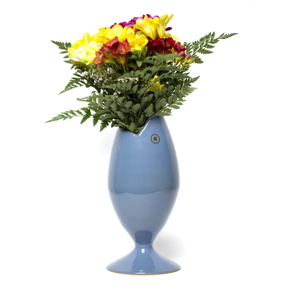 Vase à fleurs en céramique fabriqué à la main en Italie - Thon Viadurini