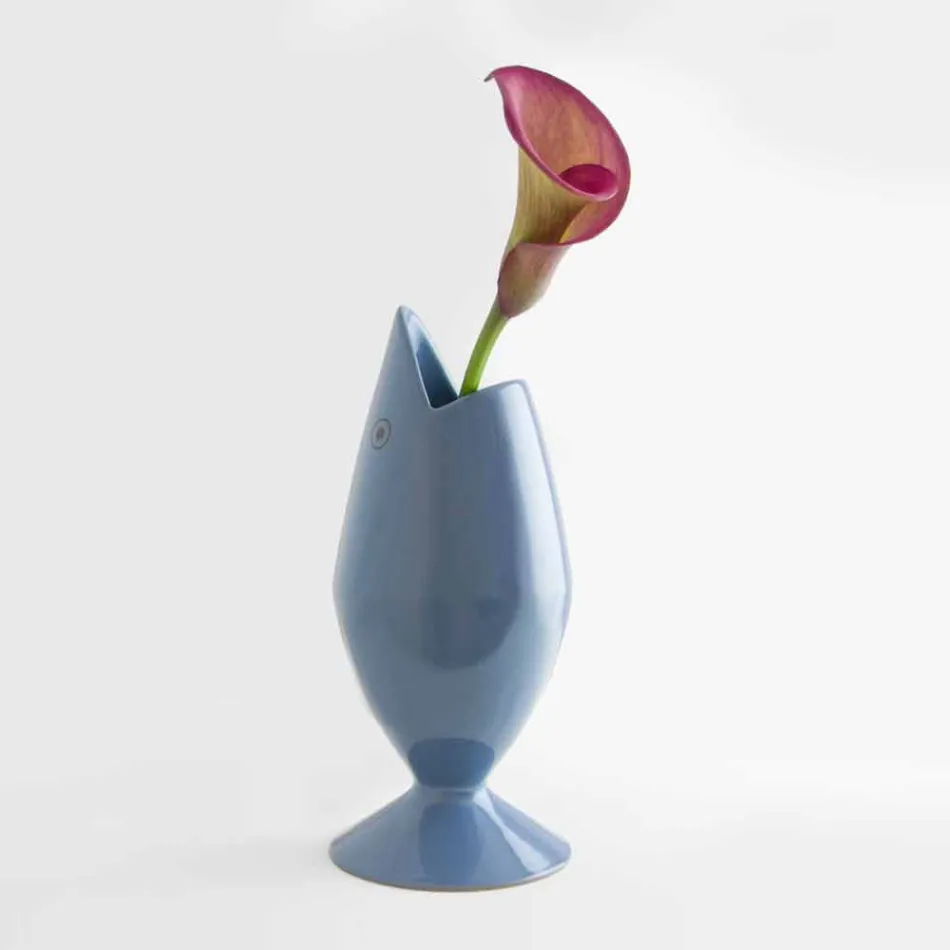 Vase à fleurs en céramique fabriqué à la main en Italie - Thon Viadurini