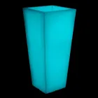 Vase de jardin carré de couleur fluo avec lumière Made in Italy - Avanas Viadurini