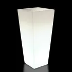 Vase de jardin carré de couleur fluo avec lumière Made in Italy - Avanas Viadurini