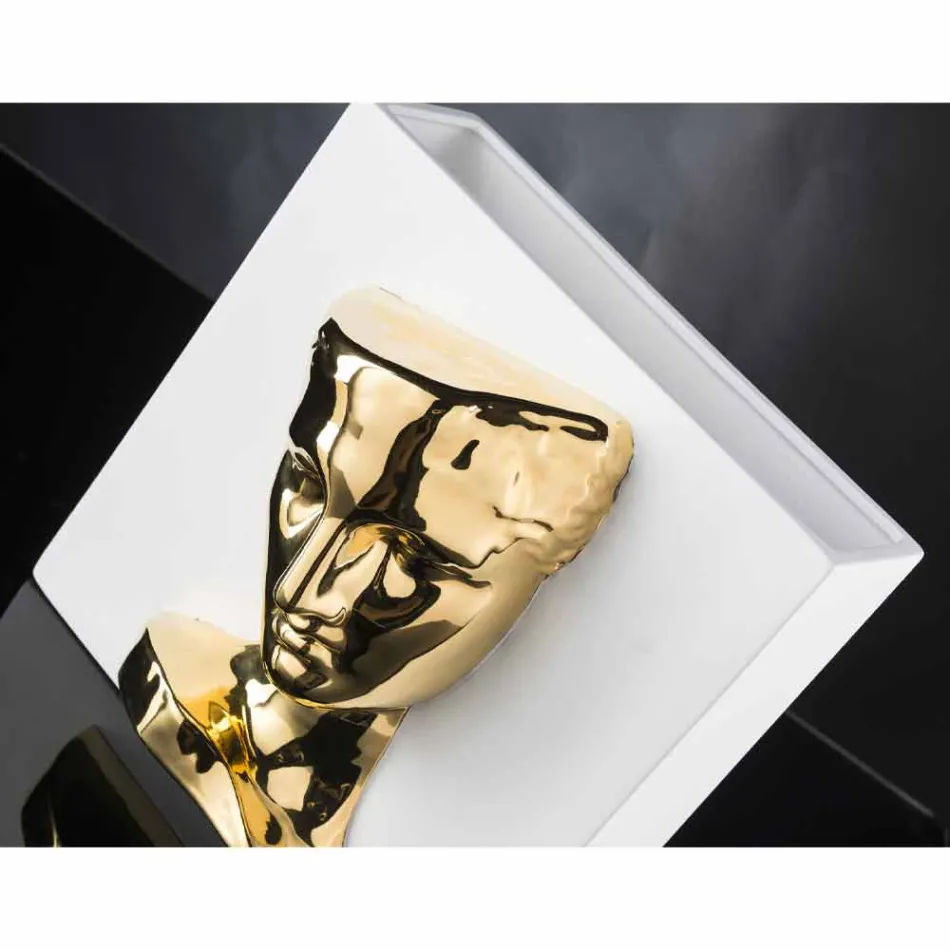 Vase Rectangulaire Moderne en Céramique Colorée Fabriqué à la Main en Italie - Lucas Viadurini