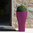 Pot de jardin rond coloré en polyéthylène fabriqué en Italie - Tremont Viadurini