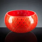 Vase d'intérieur rond en verre de Murano coloré fabriqué en Italie - Asper Viadurini