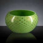 Vase d'intérieur rond en verre de Murano coloré fabriqué en Italie - Asper Viadurini