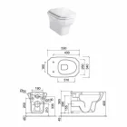 Vase suspendu en céramique blanche de style classique, fabriqué en Italie - Nausica Viadurini