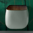 Vase suspendu en céramique blanche au design moderne Gaiola, fabriqué en Italie Viadurini
