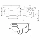 Vase suspendu en céramique blanche au design moderne Gaiola, fabriqué en Italie Viadurini