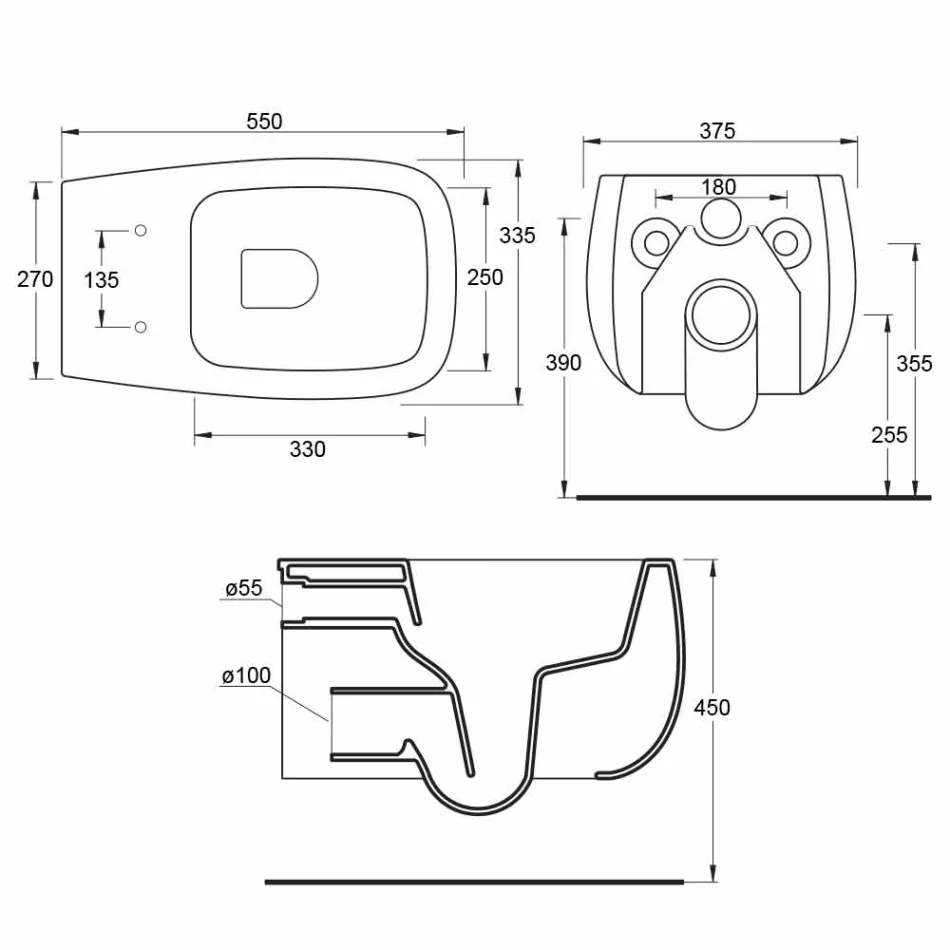Vase suspendu en céramique blanche au design moderne Gaiola, fabriqué en Italie Viadurini