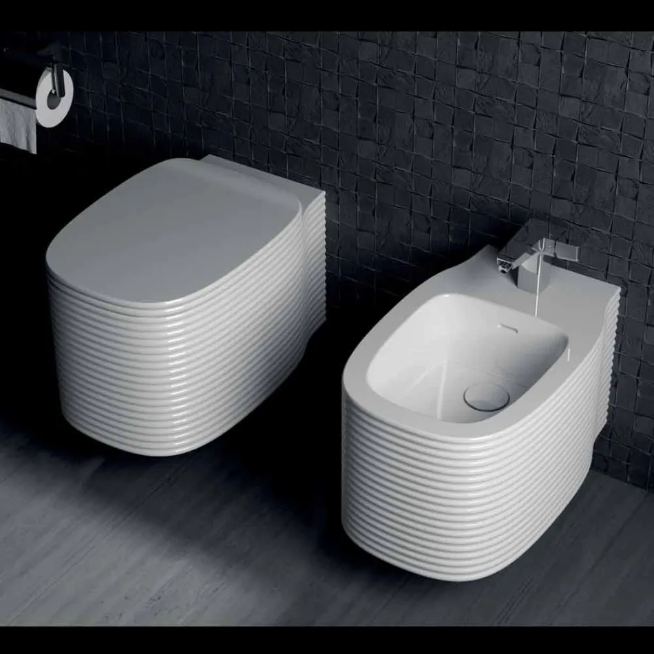 Vase en céramique à suspendre au design moderne fabriqué en Italie, Hamlet Viadurini