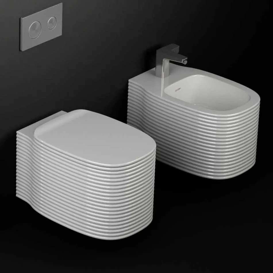 Vase en céramique à suspendre au design moderne fabriqué en Italie, Hamlet Viadurini