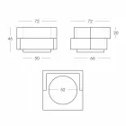 Vase sur roues noir, blanc Slide Cubic Yo moderne irrégulière fabriqué en Italie Viadurini